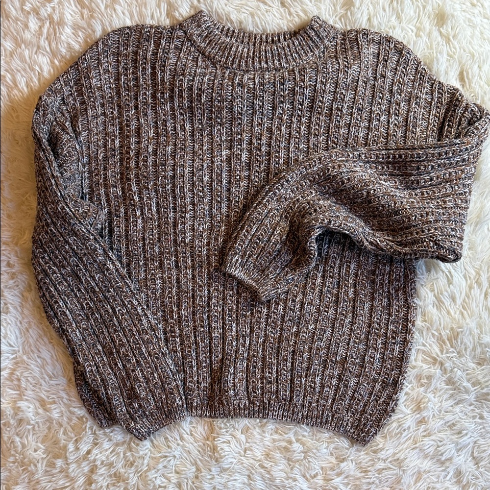 Universal Thread Brown and Cream Knit Sweater